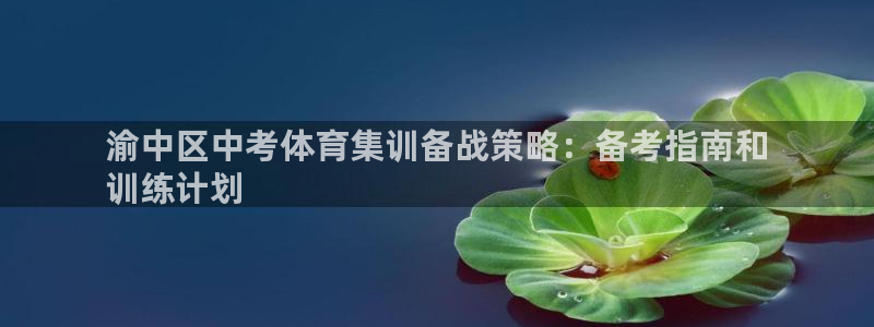 尊龙凯时网站赌愽做假吗：渝中区中考体育集训备战策略：